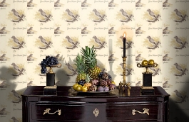 Обои Bewickbirds-Gorse-Wpcw116 фото в интерьере гостиной превью