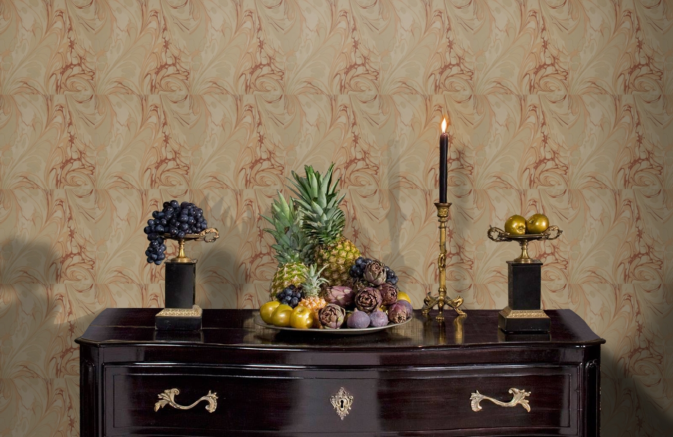 Обои Marble-Coral-Wpcw15936736 фото в интерьере гостиной