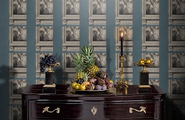 Обои Printroom-Cobaltblue-Wpcw фото в интерьере гостиной превью