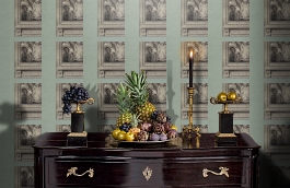 Обои Printroom-Powderblue-Wpcw фото в интерьере гостиной превью