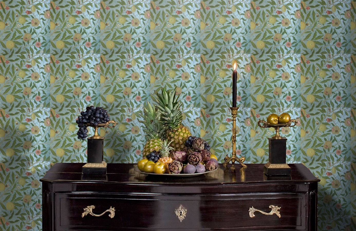 Обои 210396 фото в интерьере гостиной