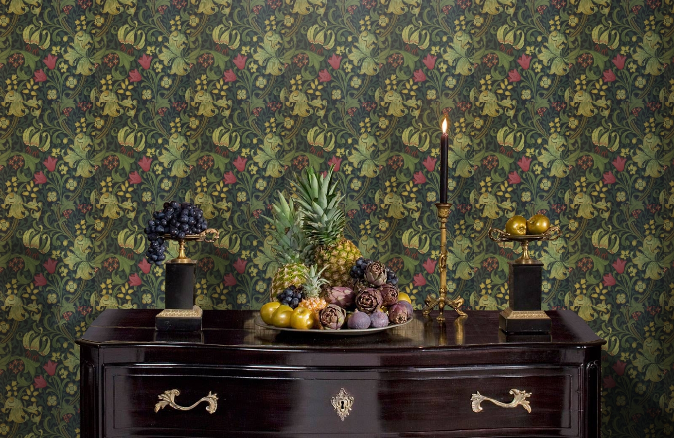 Обои 210403 фото в интерьере гостиной