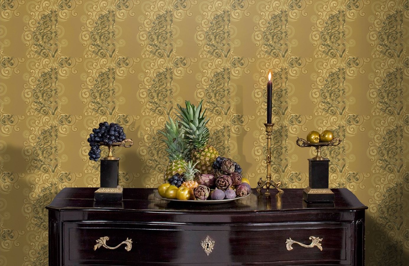 Обои HMY57514 фото в интерьере гостиной