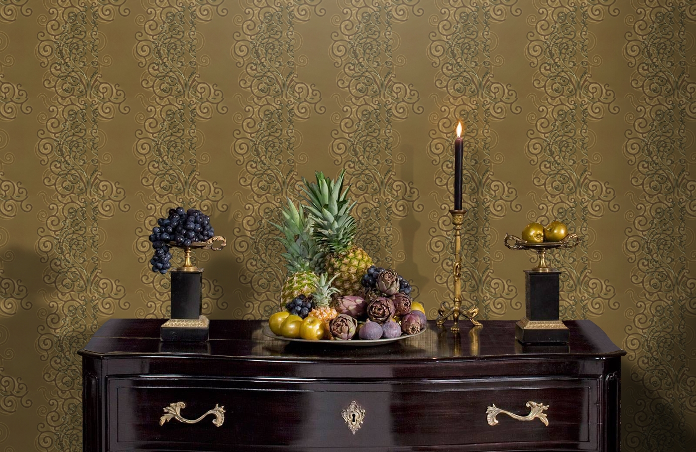 Обои HMY57515 фото в интерьере гостиной