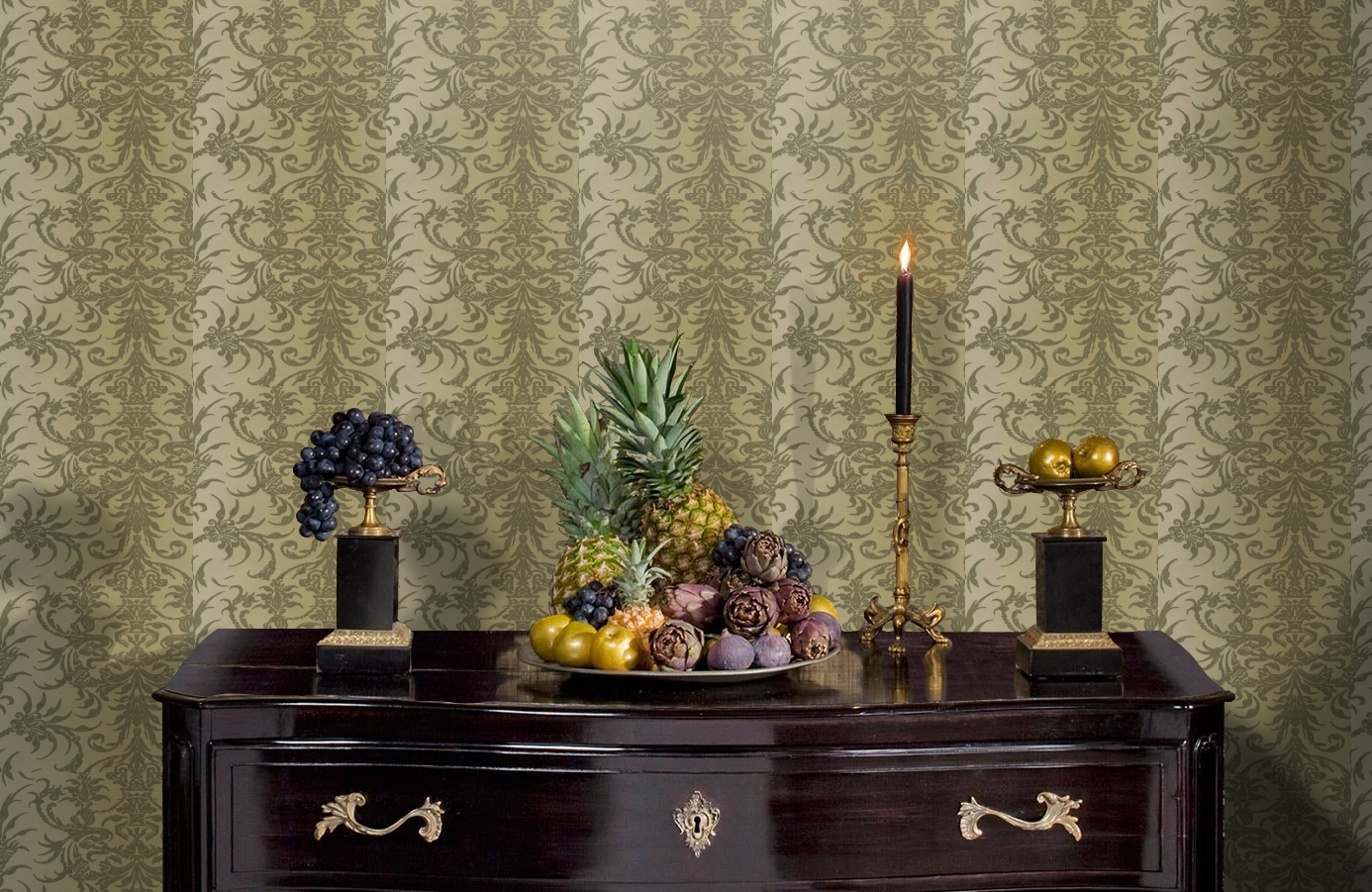 Обои HMY57566 фото в интерьере гостиной