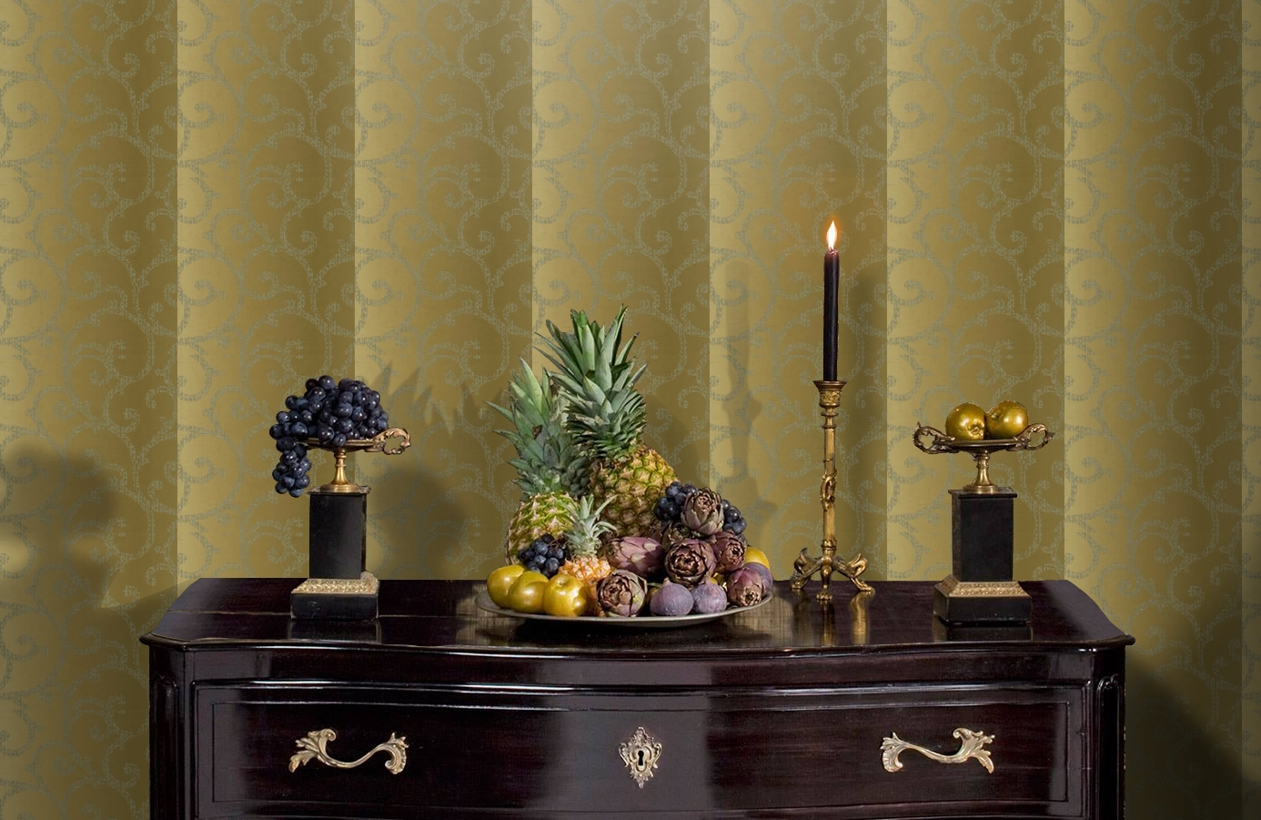 Обои HMY57604 фото в интерьере гостиной