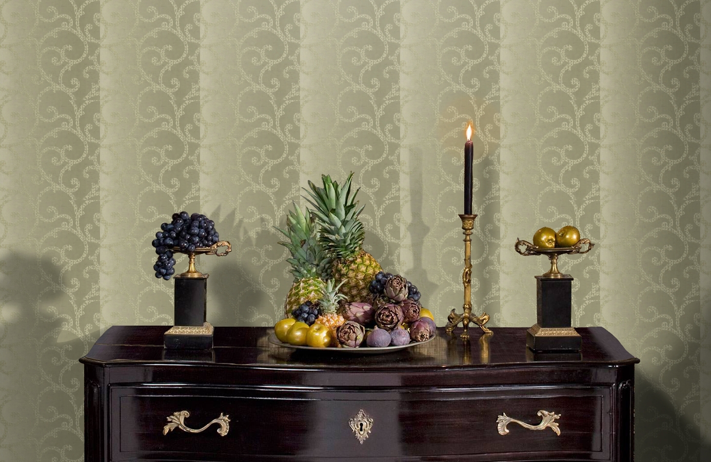 Обои HMY57607 фото в интерьере гостиной