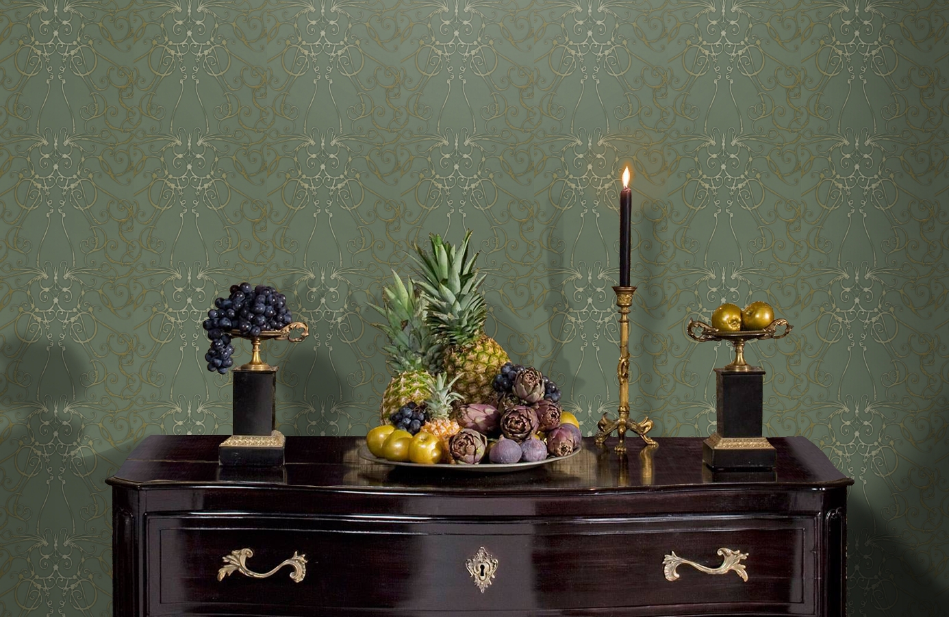 Обои HMY57617 фото в интерьере гостиной