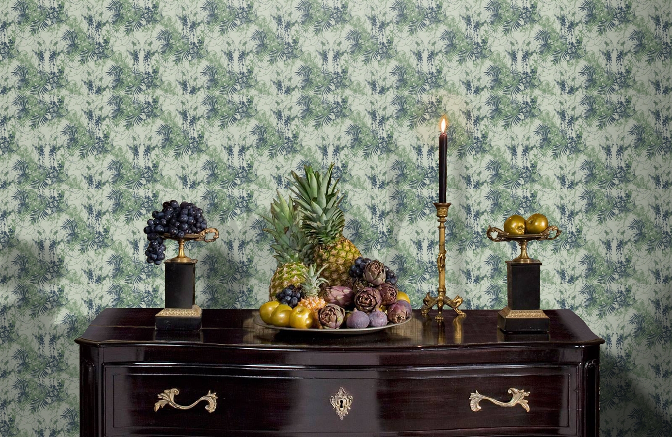 Обои 1983-4 фото в интерьере гостиной