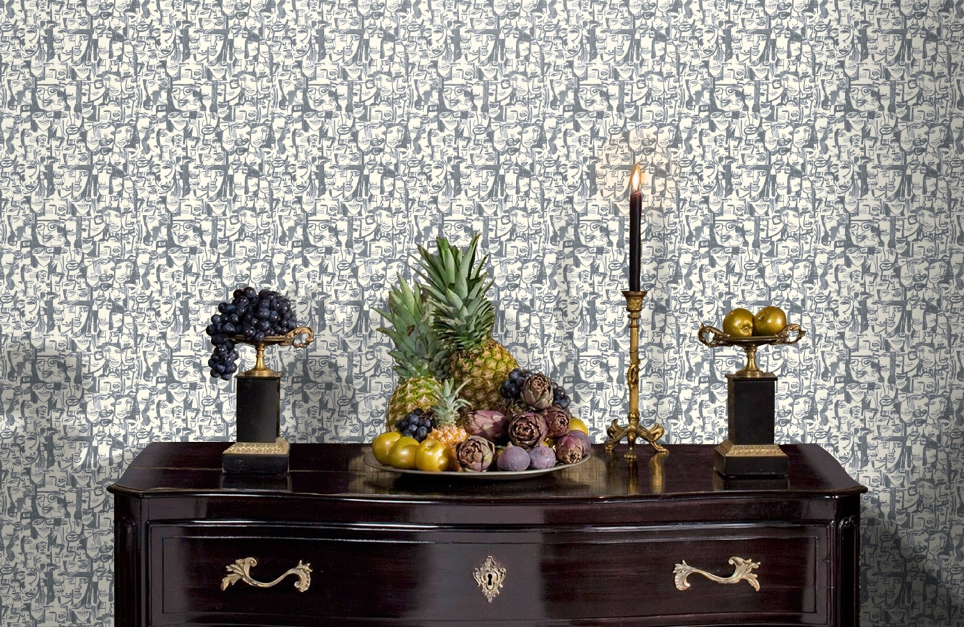 Обои 1994-1 9 фото в интерьере гостиной