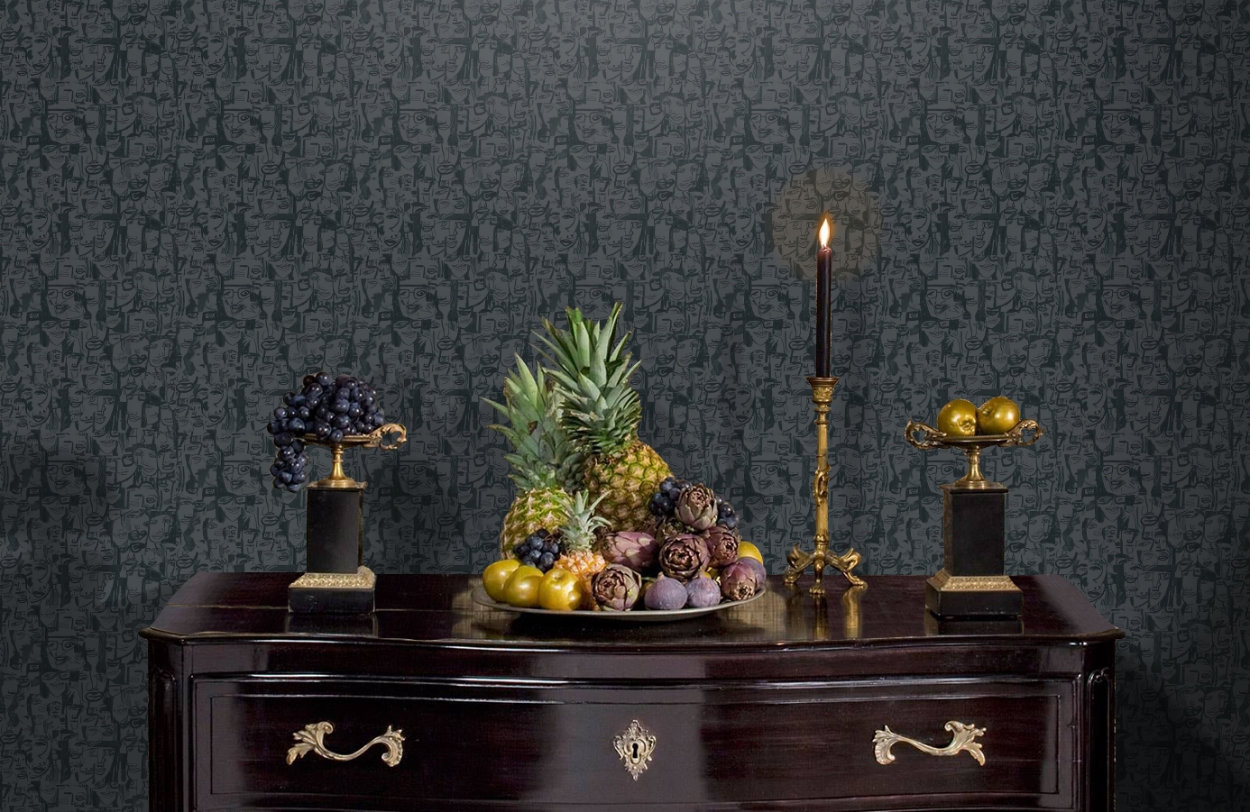 Обои 1994-2 9 фото в интерьере гостиной