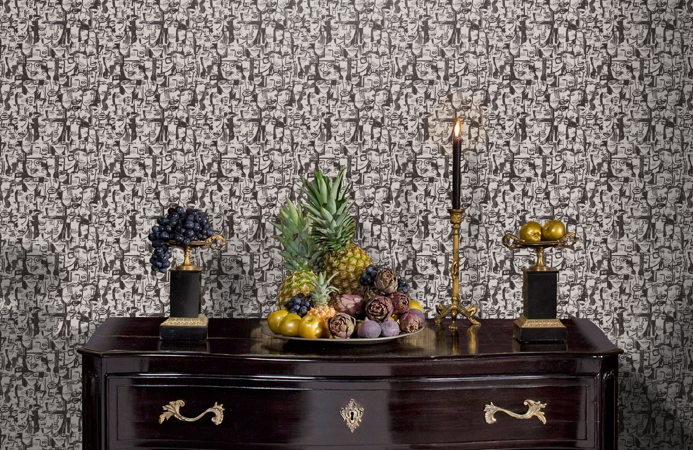 Обои 1994-4 9 фото в интерьере гостиной