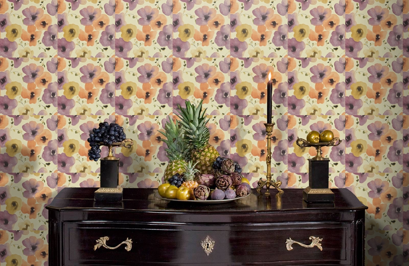 Обои DCFL211662 фото в интерьере гостиной