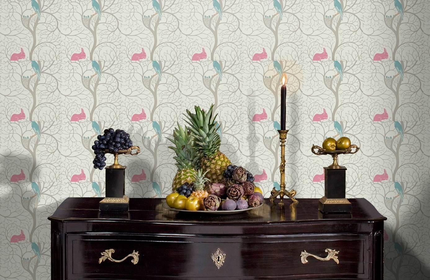 Обои DVIWSQ102 фото в интерьере гостиной