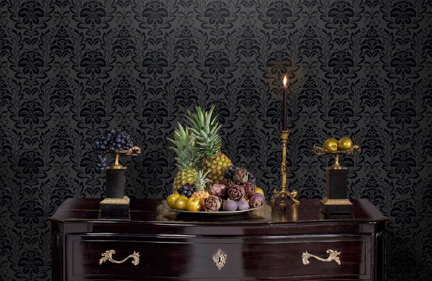 Обои 255426 фото в интерьере гостиной