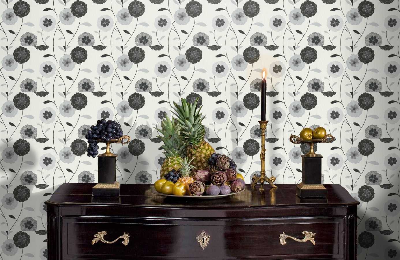 Обои 301764 фото в интерьере гостиной