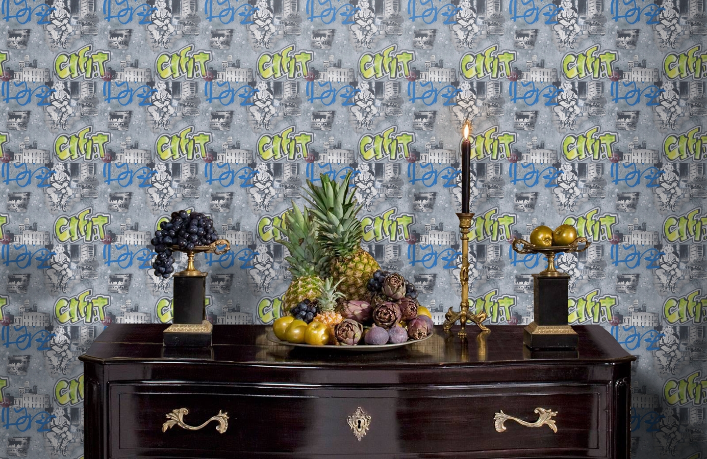 Обои 30468-2 фото в интерьере гостиной