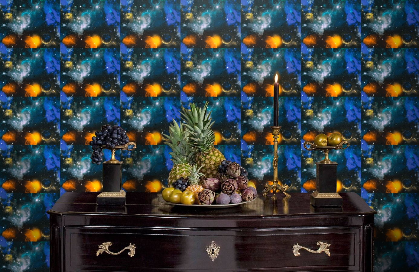 Обои 34066-1 фото в интерьере гостиной