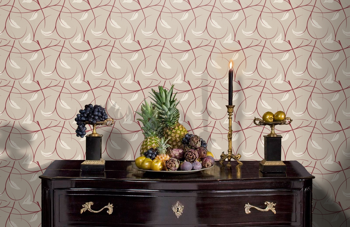 Обои 34214-2 фото в интерьере гостиной