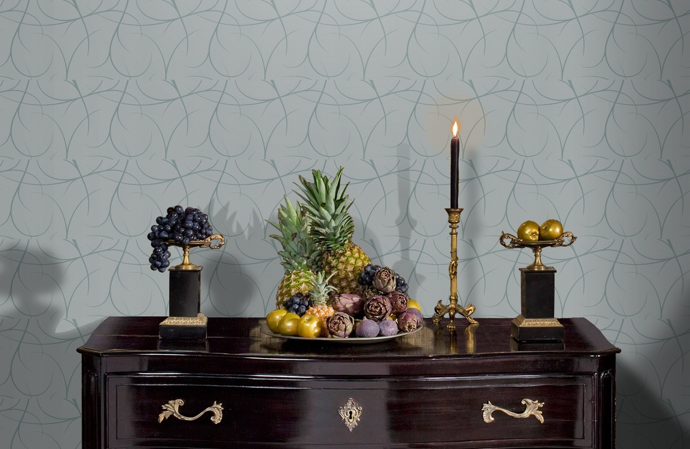 Обои 34215-3 фото в интерьере гостиной