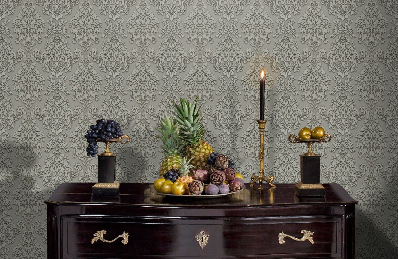 Обои 36898-1 фото в интерьере гостиной