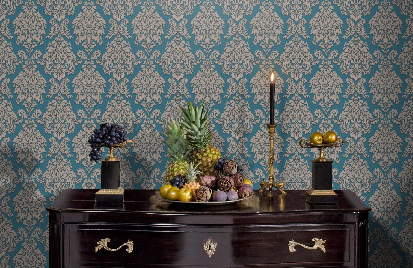 Обои 36898-5 фото в интерьере гостиной