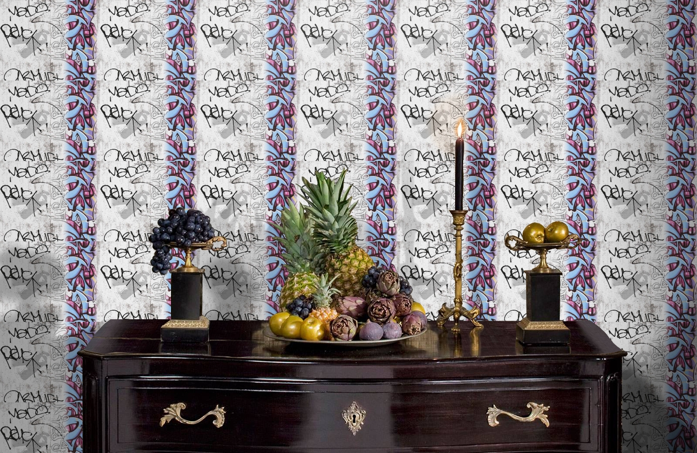 Обои 36986-1 фото в интерьере гостиной