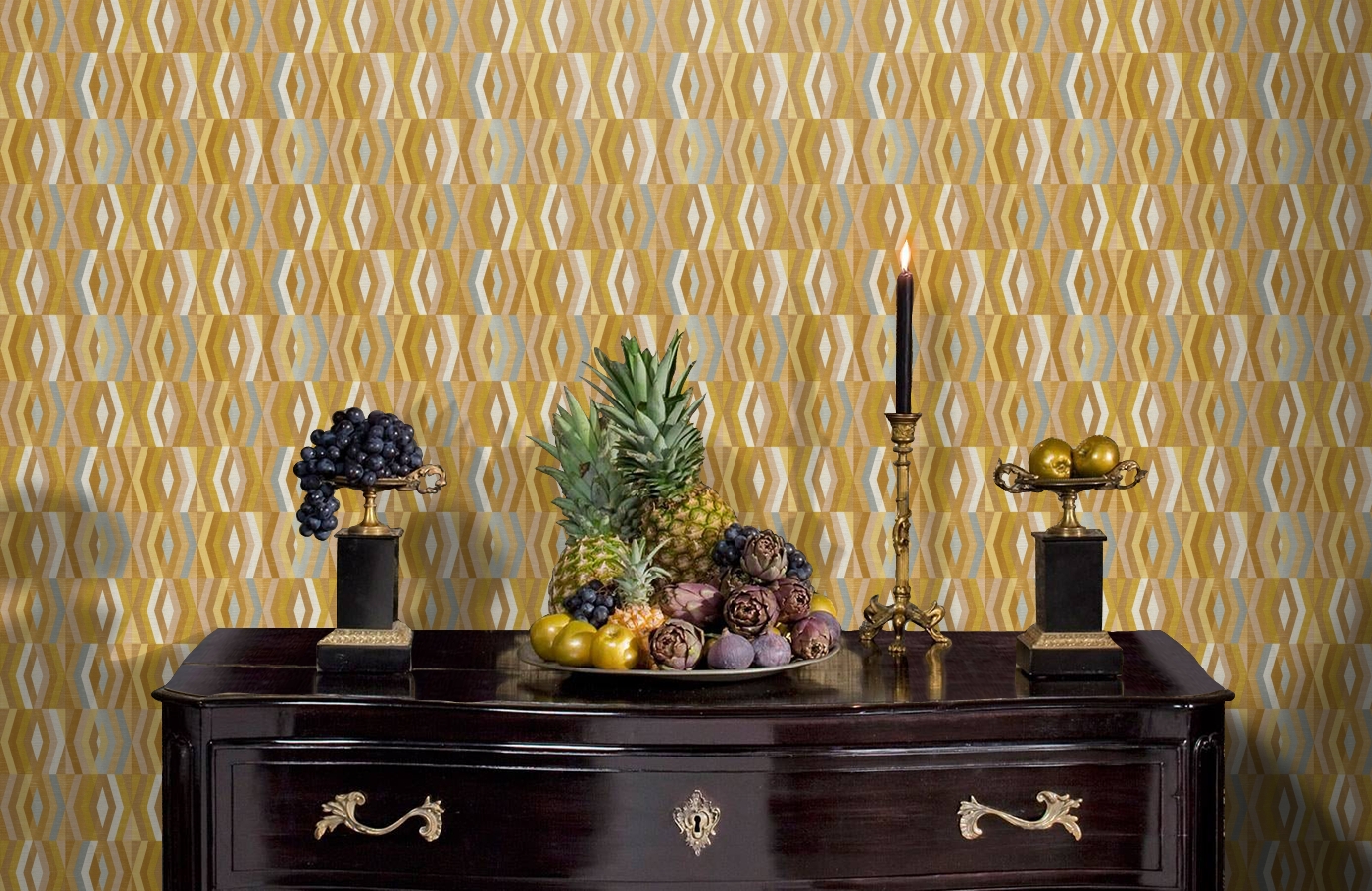 Обои 37533-3 фото в интерьере гостиной