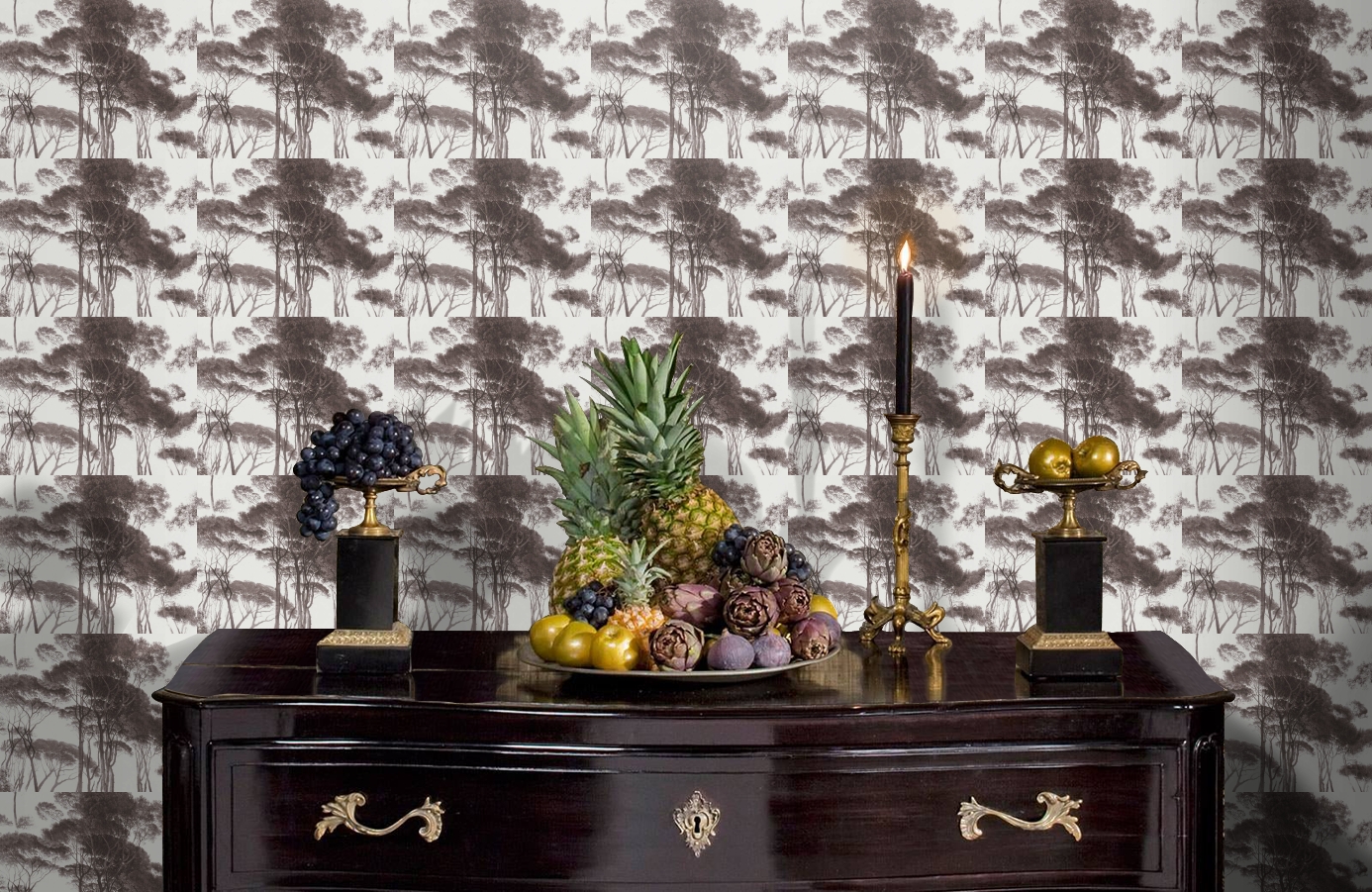 Обои 37651-1 фото в интерьере гостиной