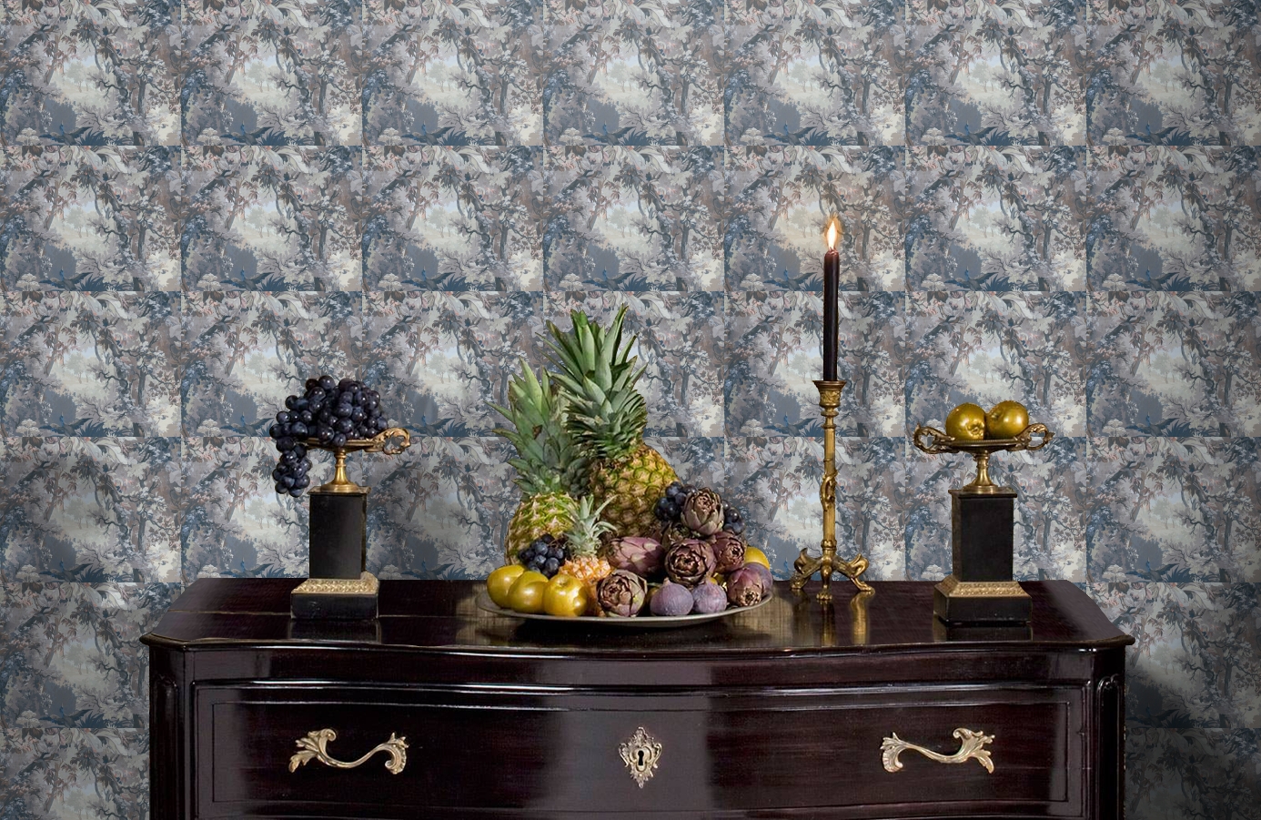 Обои 37652-3 фото в интерьере гостиной