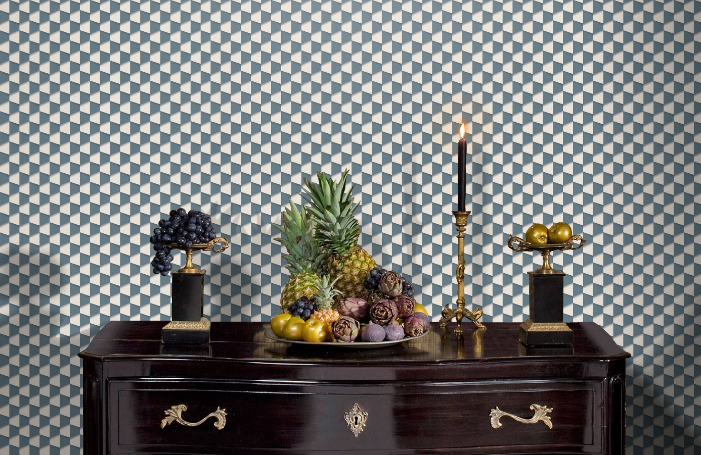 Обои 96018-2 фото в интерьере гостиной