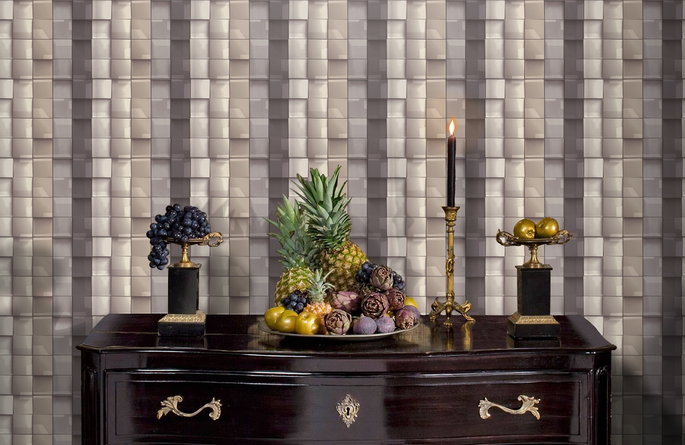 Обои 96020-2 фото в интерьере гостиной