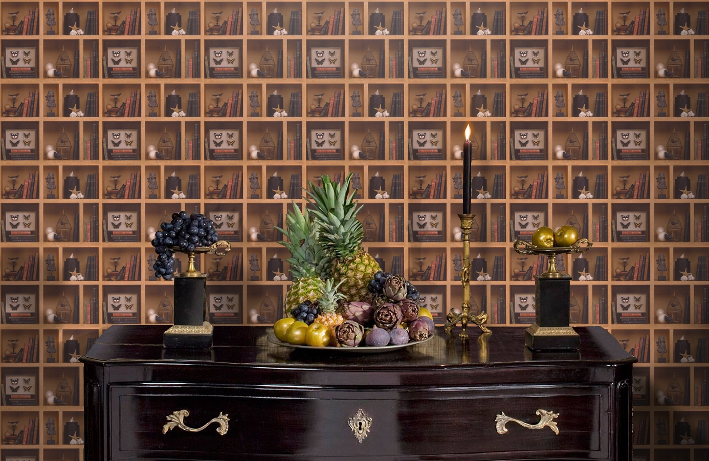 Обои 96030-1 фото в интерьере гостиной