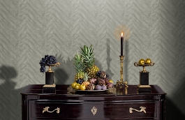 Обои Parquet Charcoal PQ04 фото в интерьере гостиной превью