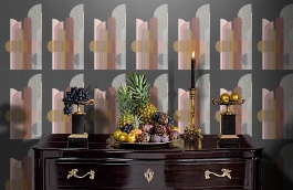 Обои 200358 фото в интерьере гостиной превью