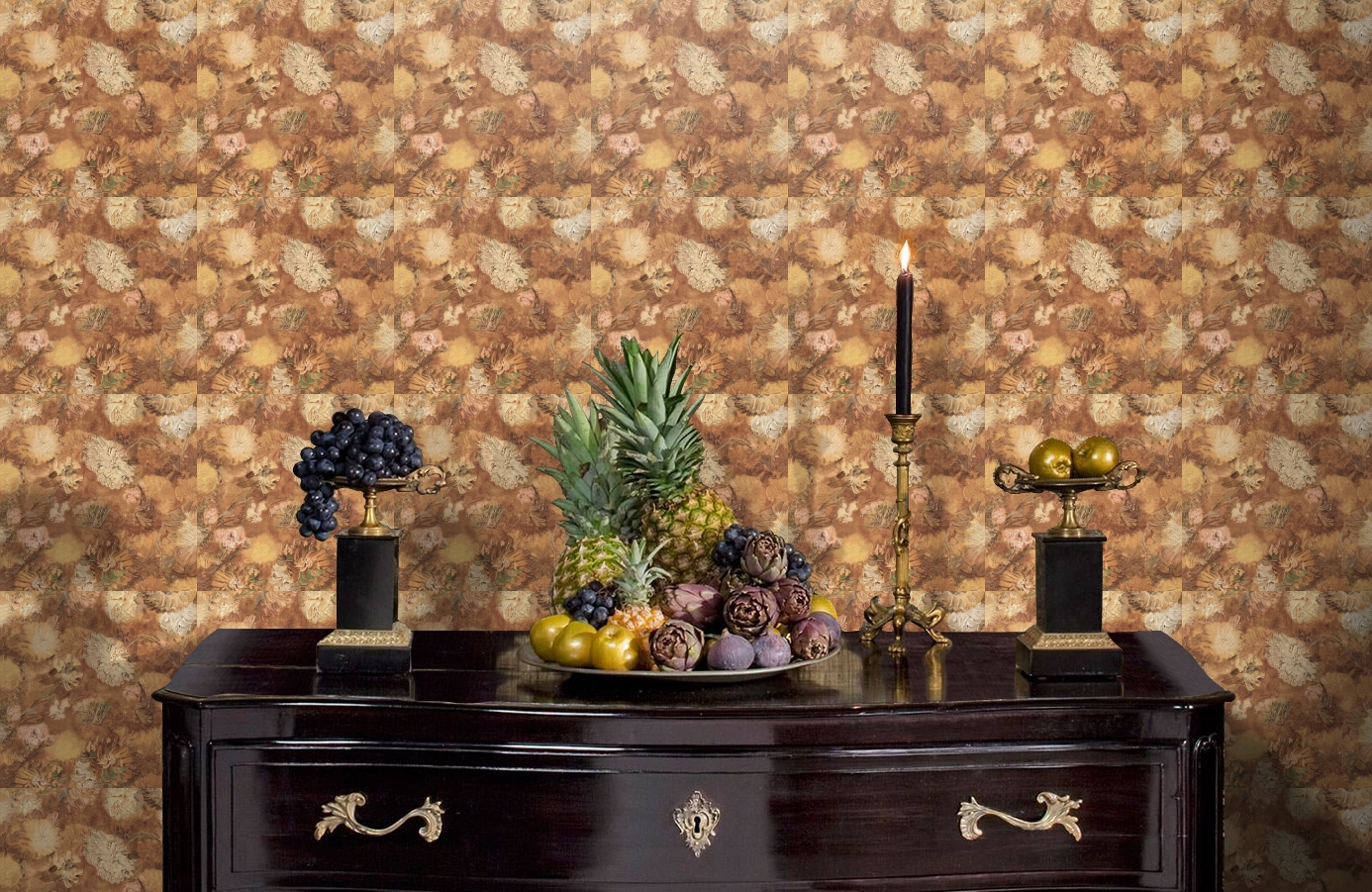 Обои 220003 фото в интерьере гостиной