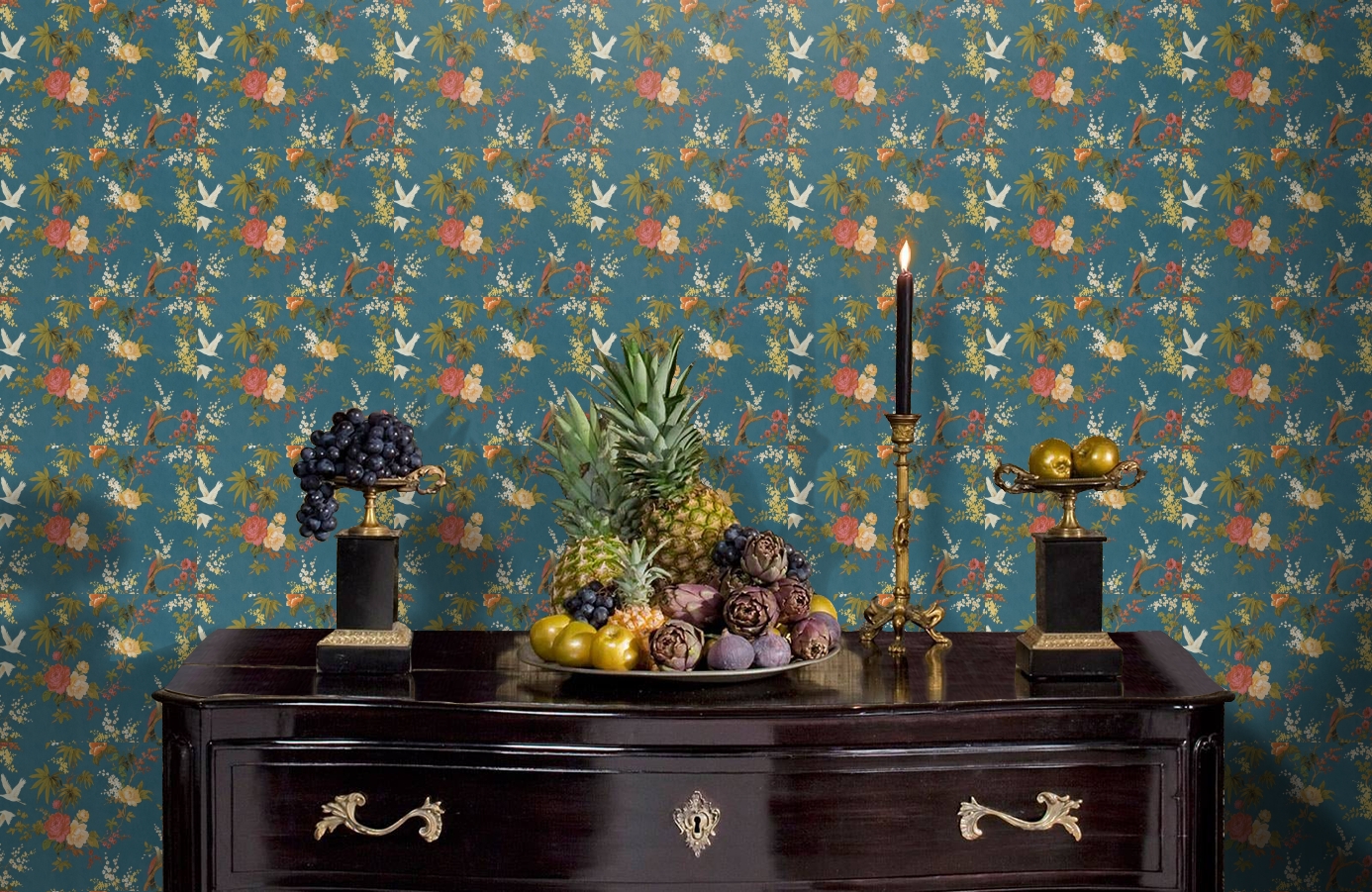 Обои 220483 фото в интерьере гостиной