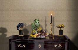 Обои 18-Antique фото в интерьере гостиной превью