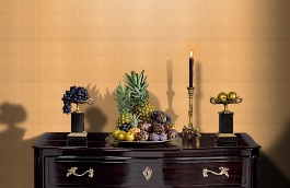 Обои 37-Mandarin фото в интерьере гостиной превью