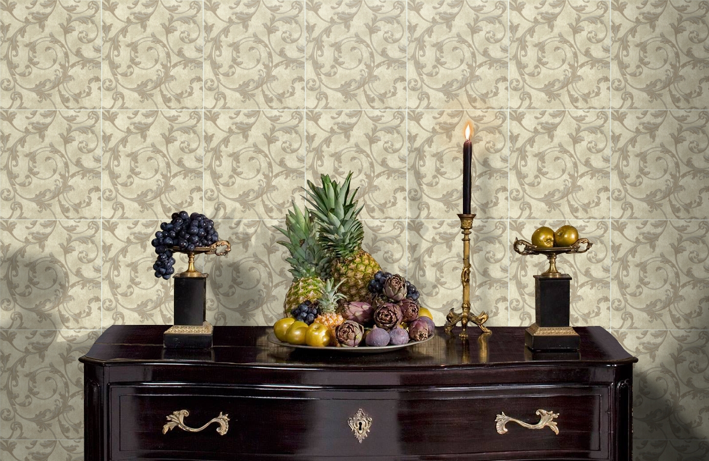 Обои FD812001 фото в интерьере гостиной