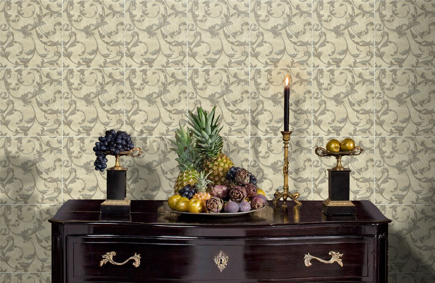 Обои FD812002 фото в интерьере гостиной