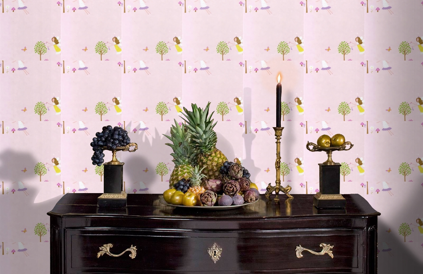 Обои DL21127 фото в интерьере гостиной