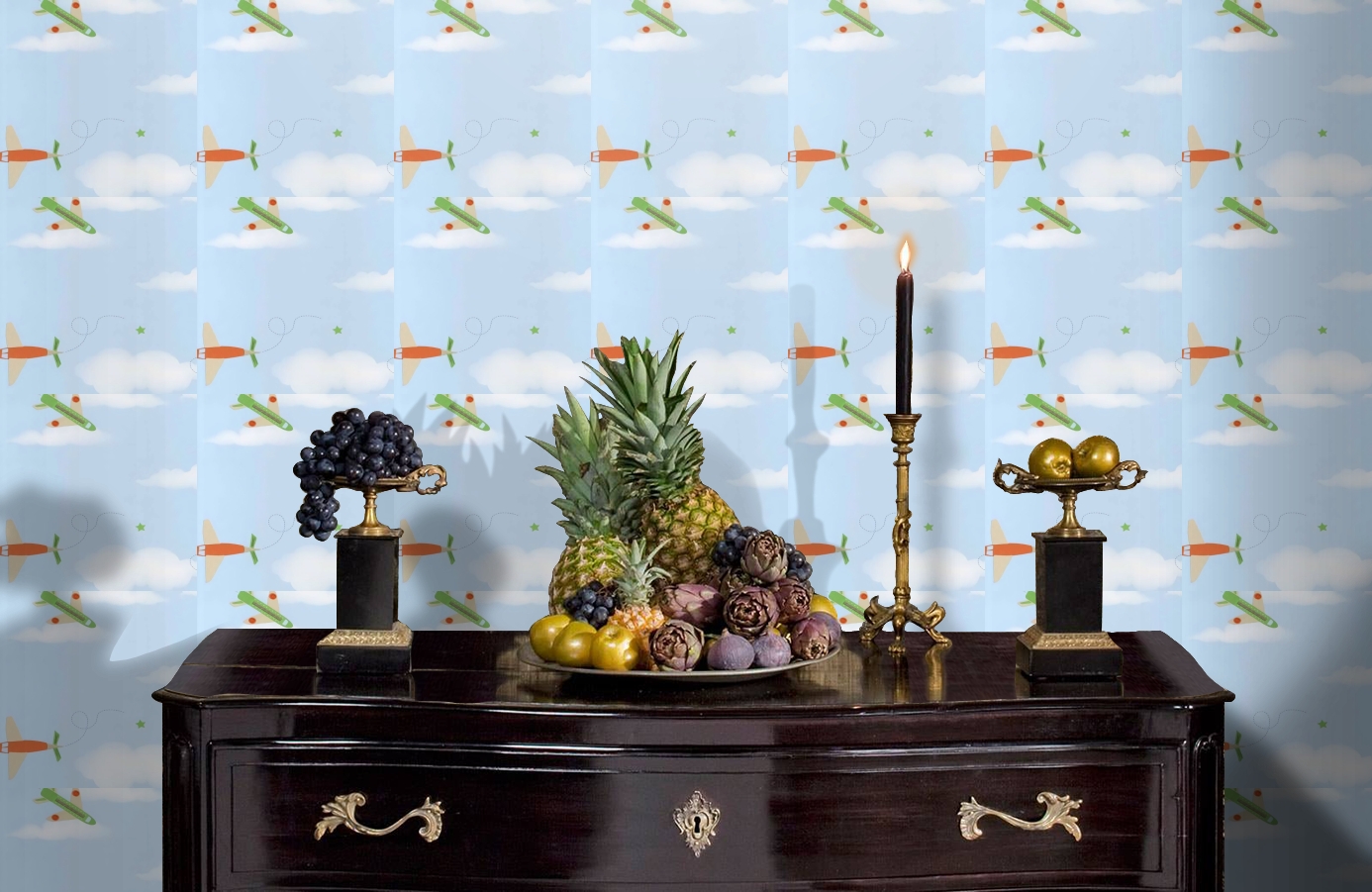 Обои DL21135 фото в интерьере гостиной