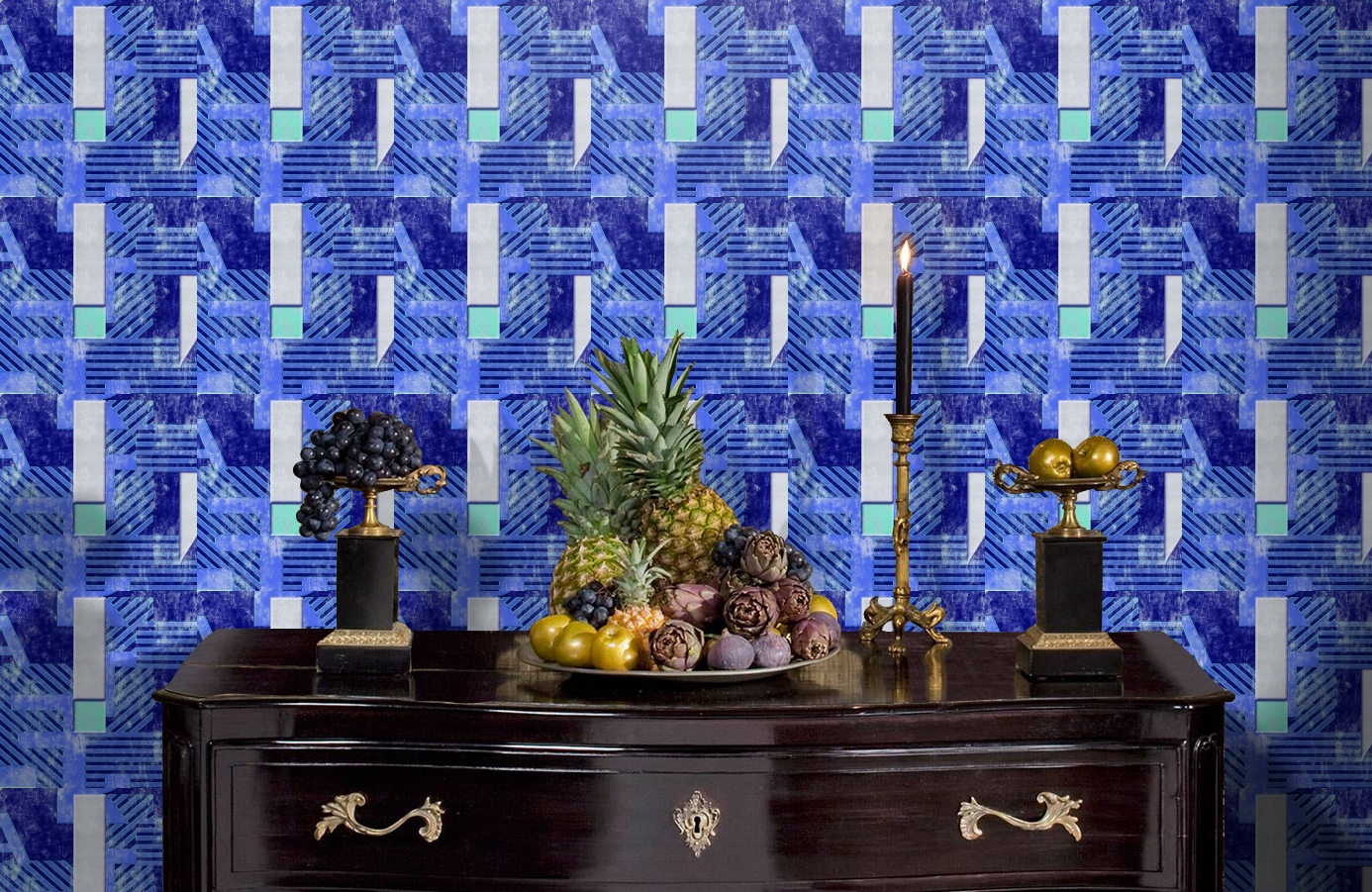 Обои 509-1 фото в интерьере гостиной