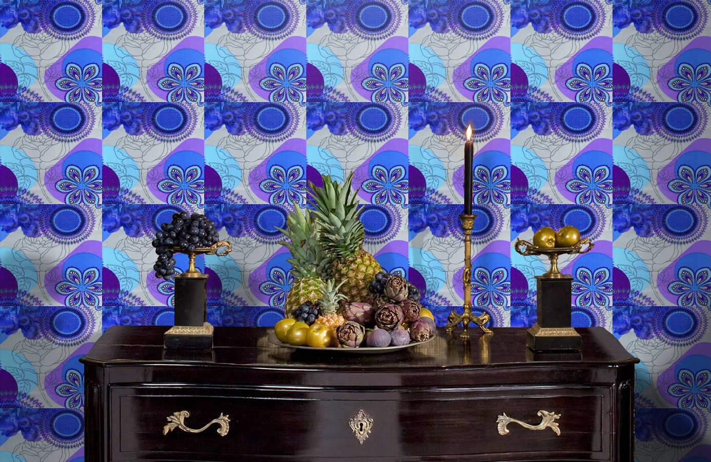 Обои 512-2 фото в интерьере гостиной