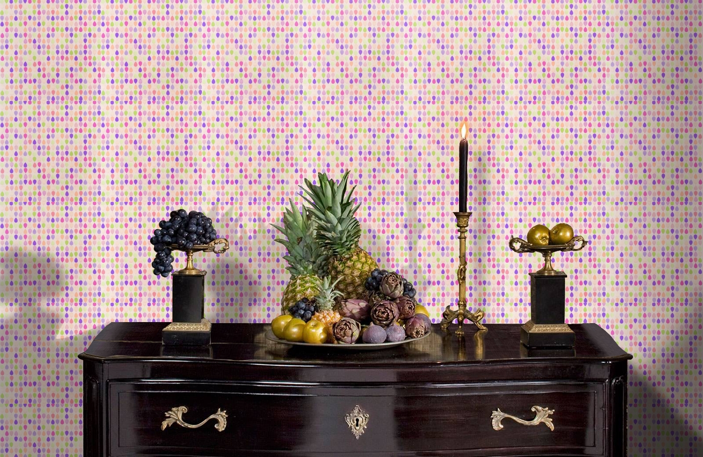 Обои 514-1 фото в интерьере гостиной