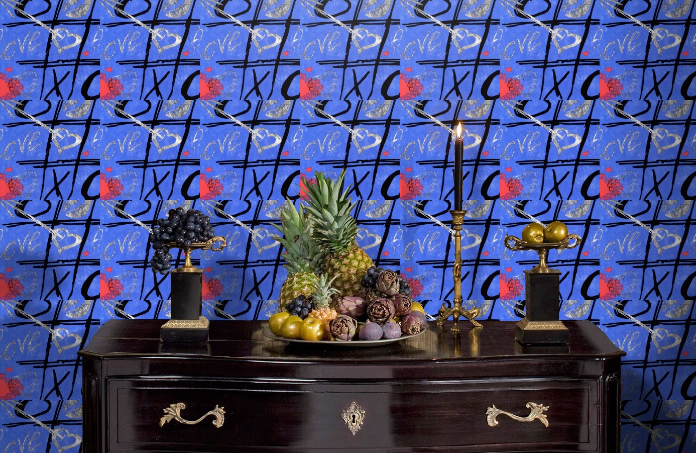 Обои 516-4 фото в интерьере гостиной