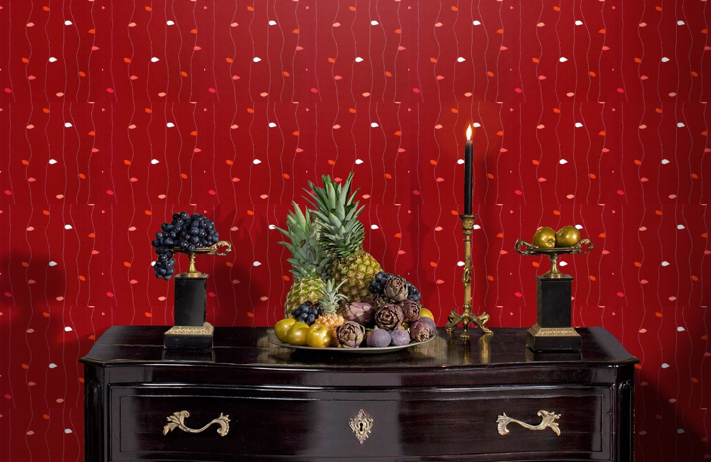 Обои 519-2 фото в интерьере гостиной