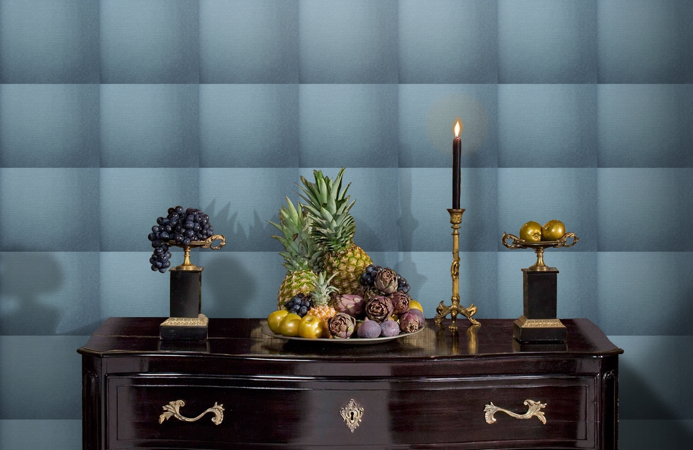 Обои 6520-7 фото в интерьере гостиной