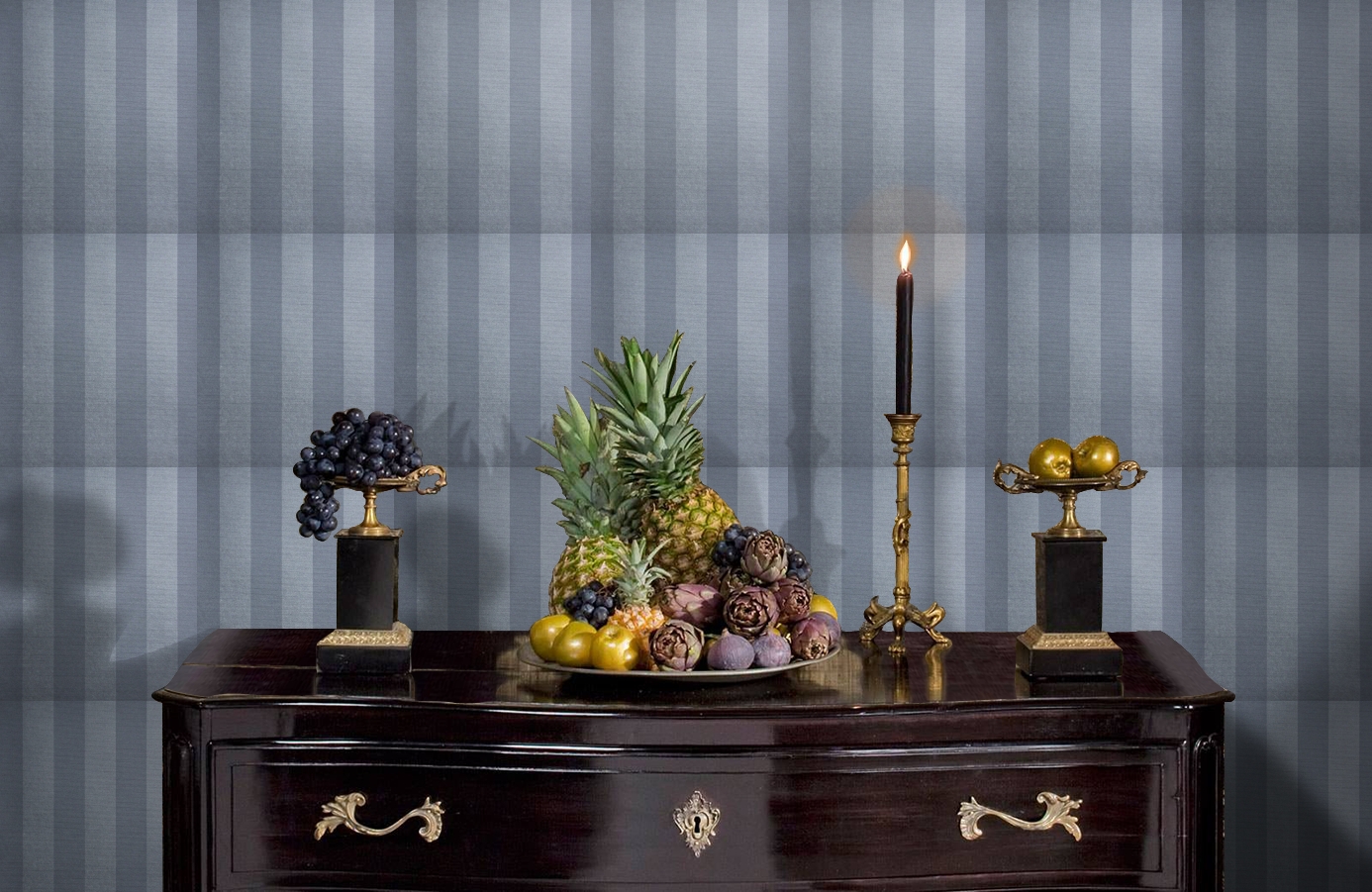 Обои 6540-7 фото в интерьере гостиной